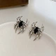 Сережки Liresmina Jewelry сережки сріблясті Павуки готика панк унісекс 2.3 см - зображення 1