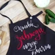 Фартух кухонний чоловічий з вишивкою «Чоловік завжди готує смачно» чорний (0451) - зображення 5