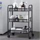 Кухонный стеллаж с тремя полками на колесах Ruhhy Original 65 x 25 x 44 см до 7 кг/полку черный - изображение 2