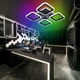 Управляемая светодиодная люстра ESLLSE ROOM 70W 4S APP 385×385×75мм Черная с подсветкой RGB - изображение 6