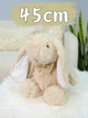 М'яка іграшка обіймашка Зайчик Кролик З Бантом 45 см My Kigu Плюшевий Бежевий (9070/45) - зображення 1