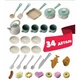 Детская кухня Doloni Toys 34 предмета, бирюзовая 01480/11 - изображение 3