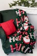 Плед Прованс Ho-Ho-Ho акрил зеленый односпальный 90x130 см вязаный новогодний (37814) (4823093466975) - изображение 2