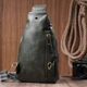 Стильная слинг сумка для женщин из экокожи Vintage 22745 зеленая - изображение 10