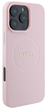 Панель Guess Hardcase Grained Ring MagSafe для Apple iPhone 16 Pro Pink (GUHMP16LPGHSMMP) - зображення 3