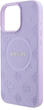 Etui Guess Hardcase Saffiano Peony Classic Logo MagSafe do Apple iPhone 16 Pro Purple (GUHMP16LPSAPSMEU) - obraz 5