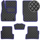 Коврики в салон Екошкіра для Ford Focus II 2004-2010 Чорні-Синій 5 шт (Rombus) - зображення 1