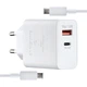 СЗУ Samsung S22 35W With Cable Type-C to Type-C High Copy White - изображение 1