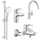 Набір змішувачів GROHE BauEdge 123218K1 + кухонний змішувач (23330000 + 23605000 + 26748003 + 31233001) - зображення 1