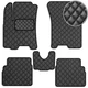 Коврики в салон Екошкіра для Chevrolet Aveo T200 T250 2003-2011 Чорні 5 шт (Rombus) - зображення 1