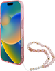 Панель Guess Hardcase IML Flowers With Pearl Strap MagSafe для Apple iPhone 16 Pro Max Purple (GUHMP16XHFWBRCESU) - зображення 4