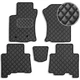 Килимки в салон Екошкіра для Toyota Prado 150 2010-2021 Чорні 5 шт (Rombus) - изображение 1