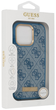 Панель Guess Hardcase 4G Logo Plate MagSafe MagSafe для Apple iPhone 16 Pro Blue (GUHMP16LU4GPRB) - зображення 1