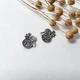 Серебряный сувенир Миша Кошелькова з Монетою черненое серебро 925 пробы км120 1.20г - изображение 1