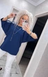 Fashions • Жіноча кофта Vlasta Fashions 42-48 темно-синій (1421-аз) - зображення 2