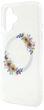 Панель Guess Hardcase IML Flowers Wreath MagSafe для Apple iPhone 16 Plus Transparent (GUHMP16MHFWFCT) - зображення 5