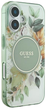 Etui Guess Hardcase IML Flower & Tonal Circle MagSafe do Apple iPhone 16 Plus Green (GUHMP16MHFWBDCEN) - obraz 4