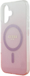 Панель Guess Hardcase IML Glitter Gradient MagSafe для Apple iPhone 16 Pink (GUHMP16SHGRCELP) - зображення 6