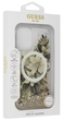 Etui Guess Hardcase Liquid Glitter Flower MagSafe do Apple iPhone 16 Beige (GUHMP16SLFMWTE) - obraz 1