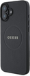 Панель Guess Hardcase Grained Gold Ring MagSafe для Apple iPhone 16 Black (GUHMP16SPGHSMMK) - зображення 3