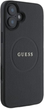 Панель Guess Hardcase Grained Gold Ring MagSafe для Apple iPhone 16 Black (GUHMP16SPGHSMMK) - зображення 4