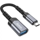 Переходник HOCO UA24 Type-C male to USB female 3.0 otg серый - изображение 6