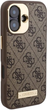 Панель Guess Hardcase 4G Logo Plate MagSafe для Apple iPhone 16 Brown (GUHMP16SU4GPRW) - зображення 4