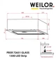 Витяжка вбудована Weilor PBSR 72651 GLASS BL 1300 LED Strip - изображение 13