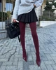 Бордовые колготки однотонные 3 - изображение 1