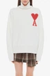 Светр Ami Paris Ami de Coeur Sweater Red з горловиною Розмір S Молочний - зображення 1