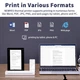 Портативний бездротовий термопринтер Smart wireless thermal printer LD0801 А4 Bluetooth White - зображення 3