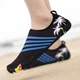 Взуття для пляжу і коралів аквашузи Diving shoes чорні з блакитними смугами 36 ( 22,8 см ) 111 - зображення 1