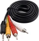 AV Кабель для Смарт тв приставок 3.5 мм (mini-Jack) - Тюльпаны (3хRCA) , 1.5 метра - изображение 1