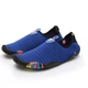 Взуття для пляжу і коралів аквашузи Diving shoes сині зі смугою кольорова підошва 44-45 ( 27,5 см ) 205 - зображення 1