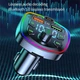 Автомобильный FM-трансмиттер и зарядное устройство Wireless Q7 с подсветкой и эквалайзером Bluetooth 5.0 2 x USB + Type-C PD - изображение 4