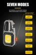 Акумуляторний LED-ліхтарик брелок W5138 з червоним світлом 500 Lm акумулятор 500mAh 7 режимів карабін та викрутки для кемпінгу - зображення 5