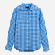 Koszula damska lniana GANT The Linen Chambray Gingham 4321033 40 Nebieska (7325705709151) - obraz 4