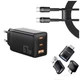 Комплект: Зарядное устройство Essager Быстрая зарядка GaN 67W PD3.0 QC4.0 +Кабель 100W +3 Переходника - изображение 1