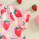 Дитяча літня піжама для дівчаток Sleepwear Strawberry, Рожевий, 90 см - зображення 9