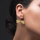 Серьги-подвески Стрекоза золотистые - изображение 1