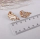 Серьги-гвоздики с камнем Крылья легкости золотистые - изображение 7