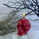 Воскова червона свічка - череп - изображение 1