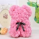 Медведь из 3D роз Teddy Bear 25 см мишка из роз розовый - изображение 4