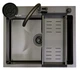 Мойка из нержавеющей стали AQUAMILL 6050 с PVD покрытием черная + смеситель + дозатор + решетка + ринзер - изображение 5