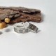 Серебряные серёжки (пара) серьги Вышиванка с Белыми камнями черненное серебро 925 5016ч 4.10г - изображение 7