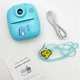 Детский фотоаппарат моментальной печати фотографий M4 Kids Print Camera Голубой - изображение 4