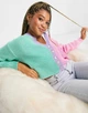 Кардиган Daisy Street Relaxed Boxy Зелений-Рожевий L 110188423 - зображення 4