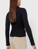 Рубашка Stradivarius Textured stretch 90's Чорний S 6055/888/001 - зображення 2