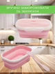 Ланч бокс на 1 секцію зі столовим приладом складний Collapsible Silicone 3800 на 800 мілілітрів Рожевий - зображення 6