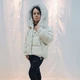 Жіноча зимова куртка Vivilona (Max Mara) M13136 Молочний, S - зображення 3